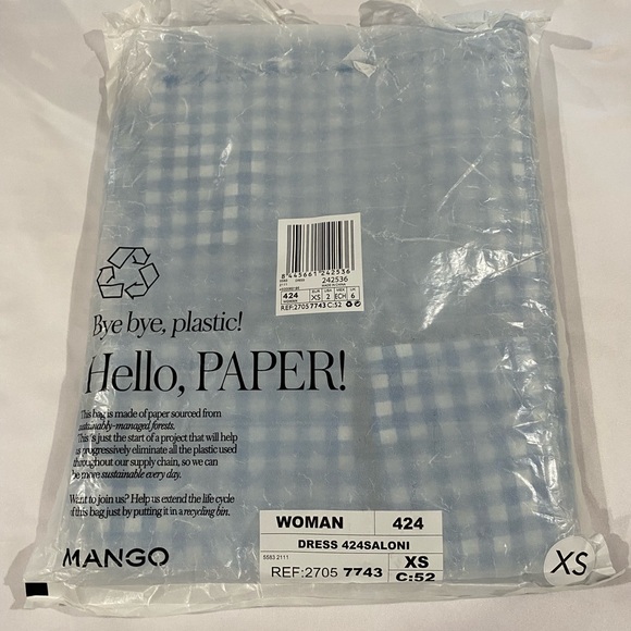 NEW MANGO* “Vichy Check Dress” - Picture 2 of 10